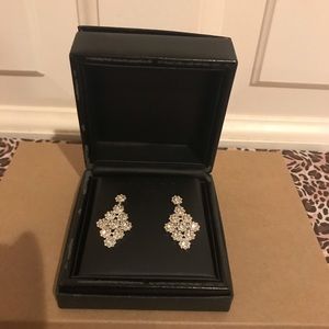 Nadri Silver and Simulated Diamond Earrings